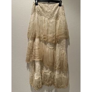 Free People Brenda Knight Nigel Preston  Fairy Chiffon Skirt XS Women's